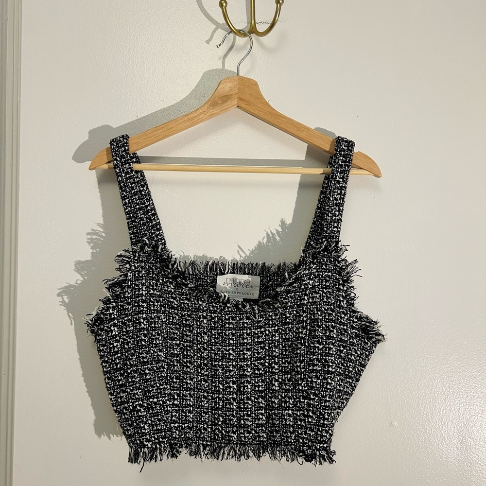 Made x Anthropologie tweed top